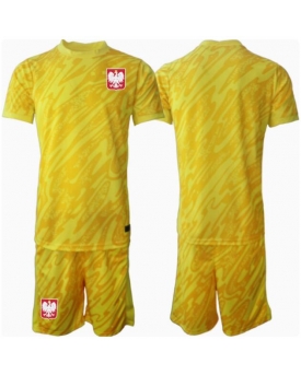 Polonia Portiere Maglia Gara Casa Repliche Europei 2024 Bambino